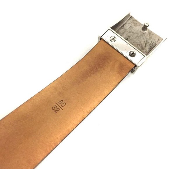 Louis Vuitton Damier Ceinture Brown Leather 80cm Mens Belt /4S2232 - Picture 4 of 7